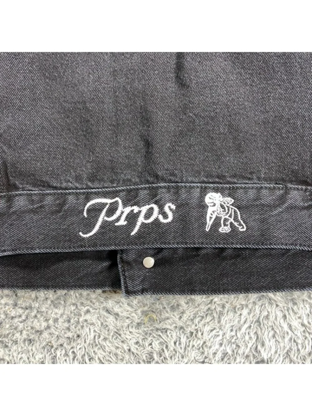 PRPS Denim Jacket Size XL Men Black E105JT307